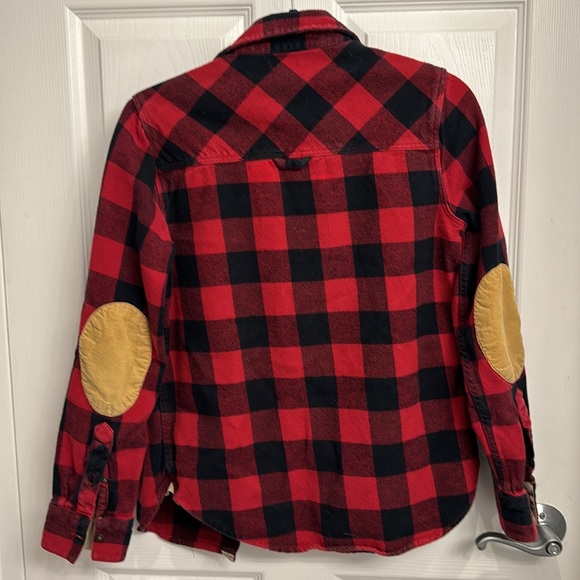 Roots Women’s Plaid Button-Down with Elbow Pads - Picture 3 of 5